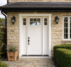 Puerta Exterior de Madera Sólida Insonorizada e Impermeable Qifan, Puerta de Entrada Moderna con Acabado de Superficie, Diseño de Entrada para Villa - Product Image 5