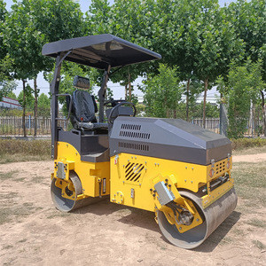 Rouleau vibratoire 3 tonnes, double tambour, entièrement hydraulique, double entraînement, pour la construction routière et le compactage du sol - Product Image 4