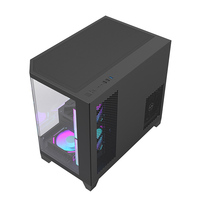 NOUVEAU Boîtier PC Gamer Mid-Tower en Acier pour Aquarium, Design MATX USB3.0 avec Fenêtre Latérale, Boîtier d'Ordinateur de Jeu à Panneaux Détachables Rapides