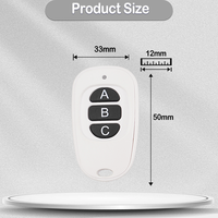 Vente flash Télécommande d'apprentissage ABC 433mhz Expédition rapide Télécommande universelle EV1527 pour portail