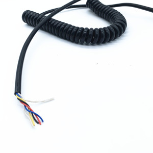 Câble électrique spiralé multiconducteur isolé en PU à 2, <span class=keywords><strong>3</strong></span>, 4, 5, <span class=keywords><strong>6</strong></span> ou 7 conducteurs - Product Image 1