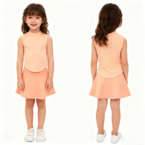 Vestido de Yoga Personalizado con Tirantes, Falda de Golf de Malla, Vestido para Niñas, Vestido de Verano para Bebés, Conjunto de Yoga para Niñas - Product Image 4