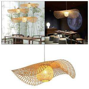 Charming Rustic Single <b>Bamboo</b> Woven Pendant <b>Light</b> Elegant Chandelier & Lighting Option - Product Image 5