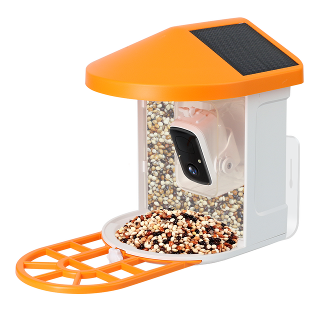ODM Solar Power Smart Bird Feeder with 1080P Camera AI Identify Bird Watching APP Auto Smart AI Recognition Bird Detector Video