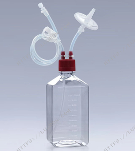 Frasco Erlenmeyer de policarbonato de laboratorio cónico 250ml 500ML 1l con 2 puertos Tubo de tapa de transferencia de 2 vías Frasco Erlenmeyer - Product Image 4
