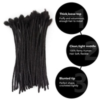 Jiffyhair Afro Kinky Locs Extension 100% Extension de cheveux humains Soft Regular Dread Handmade Locs
