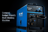 Rolwal Nouvelle soudeuse combinée 4-en-1 économique à onduleur DC MIG/à fil fourré/Lift TIG/MMA