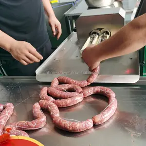 Elektrik Chorizo sosis düğüm ciltleme makinesi otomatik Hot Dog sosis Knotter bağlama makinesi