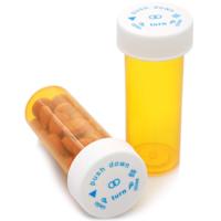 Flacon de rangement pour pilules personnalisé de 6/8/16/30 Dram avec bouchon de sécurité enfant, en PP, couleur et logo personnalisables