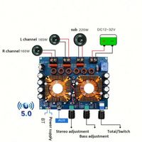 XH-A128 TDA7498E 5.0 carte amplificateur de puissance numérique 160W * 2 + 220W stéréo 2.1 canaux ampli DC12-32V