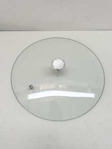 Yuvarlak kubbe şekli temperli cam kapak ile kristal topuzu seramik tencere yedek kapak paslanmaz çelik jant tencere parçaları