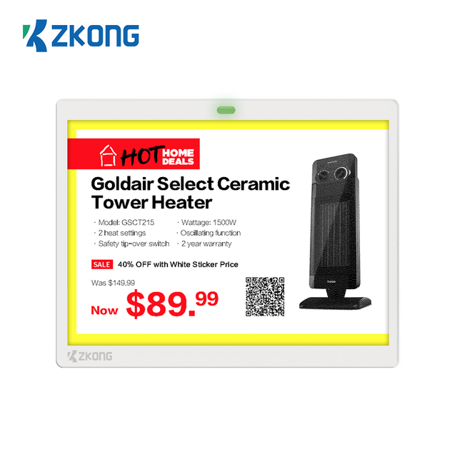Zkong 9.7\" Smart Electronic Shelf Label ESL Digital Price Tag for Retail Supermarket Pharmacy EAS Systems