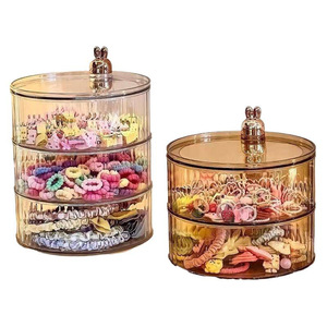 Modern Thickened Waterproof Rotating Hairpin Hair <strong>Tie</strong> Hair Clip Rubber Band <strong>Storage</strong> <strong>Box</strong> Multi-Layer Jewelry <strong>Box</strong> Plastic - Product Image 5