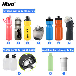 Botella de Agua Deportiva Plegable de Silicona con Pajita, Diseño Nuevo de <span class=keywords><strong>IRun</strong></span>, para Gimnasio, Viajes - Product Image 6