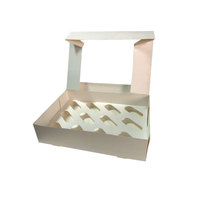 Nouvelles boîtes rectangulaires en carton et plastique pour pâtisseries, biscuits et desserts, avec fenêtre transparente