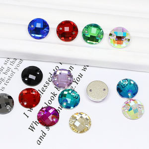 Dongzhou, diamantes de imitación con reverso plano, forma redonda, cristal cosido, venta al por mayor, cuentas de piedra de cristal sueltas, ropa, zapatos, accesorios Diy - Product Image 5