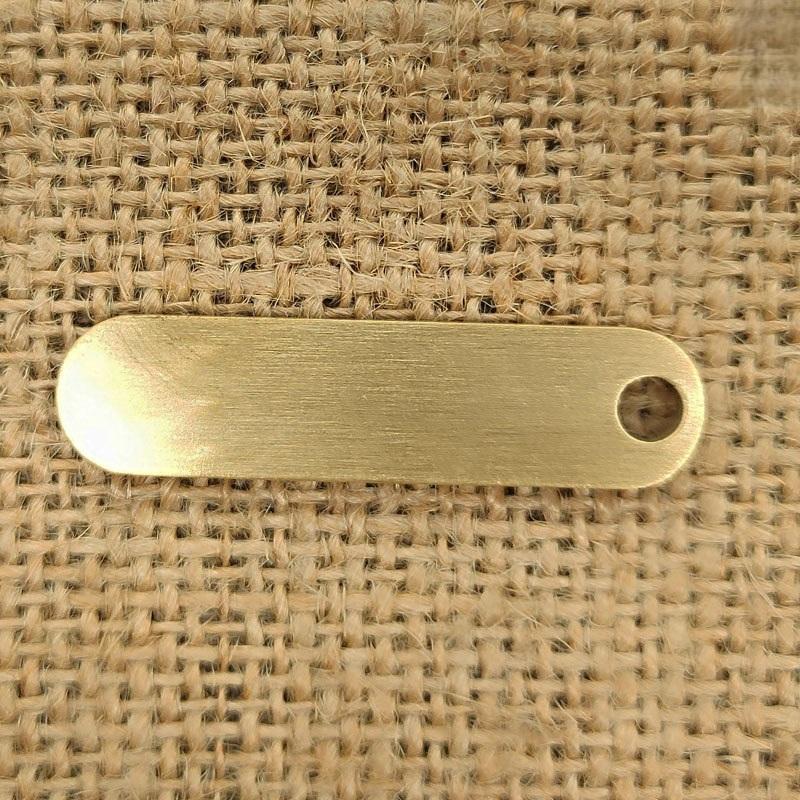 KC1348 Brass Key Tag Rectangular Metal Keychain Lightweight Waterproof ...