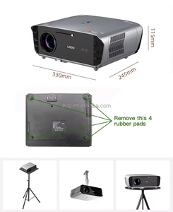 Proiettore Full HD <span class=keywords><strong>Max</strong></span> WUXGA 1920X1200 4K Video 18500 Lumen LED Bluetooth Sistema Home Theatre con Proiettore Android WiFi - Product Image 5