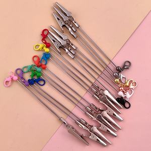 Novedad joyería beadable regalos cuentas focales DIY broche de cocodrilo colorido clips beadable con varilla de 2mm - Product Image 5