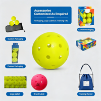 Balles de pickleball OEM d'usine à 40 trous, approuvées USAPA, sans couture, durables, pour l'entraînement en extérieur, avec sac de transport
