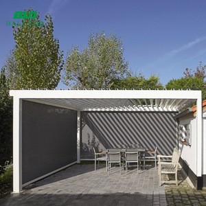 Complètement automatique en métal <span class=keywords><strong>pare</strong></span>-<span class=keywords><strong>soleil</strong></span> motorisé porche pergola toit à persiennes en aluminium - Product Image 2