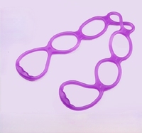 Bande de résistance en silicone à 7 trous, corde de traction texture gelée pour le yoga, l'étirement des épaules et du dos, et l'entraînement de force