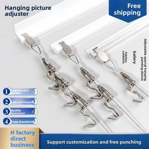 Galleria moderna mostra immagine appeso guida Slot regolabile calligrafia ganci modanature per appendere a parete - Product Image 6