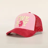 Melrose Ave Velvet Trucker Hat Fuchsia - SPLASH