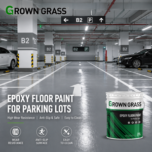 GROWN GRASS Revestimiento Líquido Epóxico Autonivelante de Dos Componentes, Alta Dureza, Resistente a Químicos, Revestimiento para Pisos de Almacenes y Talleres - Product Image 1