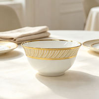 Assiette en porcelaine fine, dorée électrolytiquement, à bord large, motif à points radiaux en relief, pour mariage, steak, dessert, banquet