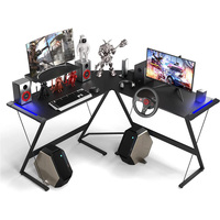 Mobilier de bureau en forme de L, bureau de bureau de luxe, décorations de table d'ordinateur, esports ergonomiques, coin de table, bureau de jeu pour la maison
