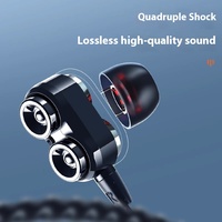 Nuevos Auriculares Intrauditivos con Cable Populares, Bobinas Dinámicas Dobles, Altavoces Dobles, Auriculares para Teléfono Inteligente, Ajuste con Cable