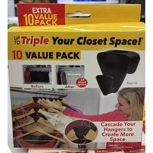 Paquete de 10 perchas de armario multifuncionales para organización de ahorro de espacio Organizadores de armario colgantes - Product Image 1