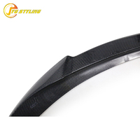 Aileron arrière simple en fibre de carbone noir brillant style M4 pour Maserati Quattroporte 2013-2018