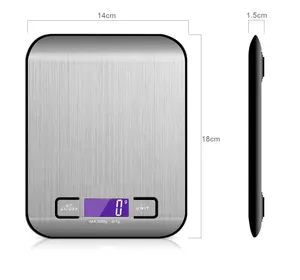 Balança digital de peso para cozinha, balança digital de 5kg 1g a venda quente