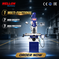 Machine de perçage et de fraisage de type banc WELLON ZX50Z, alimentation automatique, moyenne capacité, 8 vitesses de broche (60-1500 tr/min), moteur 1,5 kW, 800x240 mm