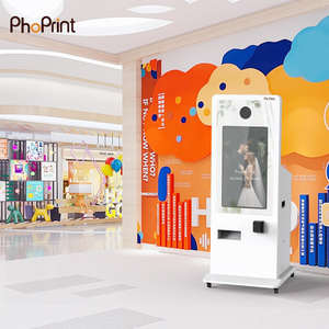 Phoprint Photo Booth Écran tactile Paiement par carte de crédit Self Service Miroir Photo Booth à louer - Product Image 5