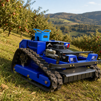 Nouvelle Tondeuse à Gazon Télécommandée sur Chenilles à Essence 2026 Améliorée, Moteur 4 Temps, pour Terrains en Pente et Zones Infrangées