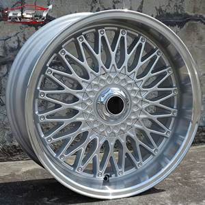 <span class=keywords><strong>Jantes</strong></span> de voiture RSJ Deep Dish 4 trous 17 pouces 4x100/108 en alliage d'aluminium argenté - Product Image 1