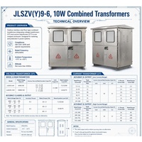 Transformateur combiné CT/VT de classe 0,2S 10 kV JLSZV(Y)9-10W 200/5A pour la mesure extérieure
