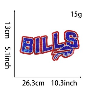 Tùy Chỉnh <span class=keywords><strong>Sequin</strong></span> Rhinestone NFL Đội Thêu Các Bản Vá Lỗi Bán Buôn Vibrant Long Lanh Logo Cho Bóng Đá Fan Áo Khoác Mũ Túi - Product Image 4