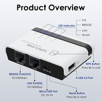 Servidor de Impresora Inalámbrico de Doble Banda WAVLINK NU516U1 USB2.0 con LAN/Bridge WiFi de 10/100Mbps y Modo Independiente