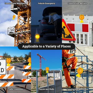 Luce di Segnalazione LED <span class=keywords><strong>Solare</strong></span> Lampeggiante in Plastica con Grado di Protezione IP68 per Barriere Stradali, Direttamente dalla Fabbrica - Product Image 6