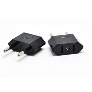 Euro Plug Universal Black white 10A to 16A US CN To EU Standard 2 pins Power Plug Travel Adapter Converter