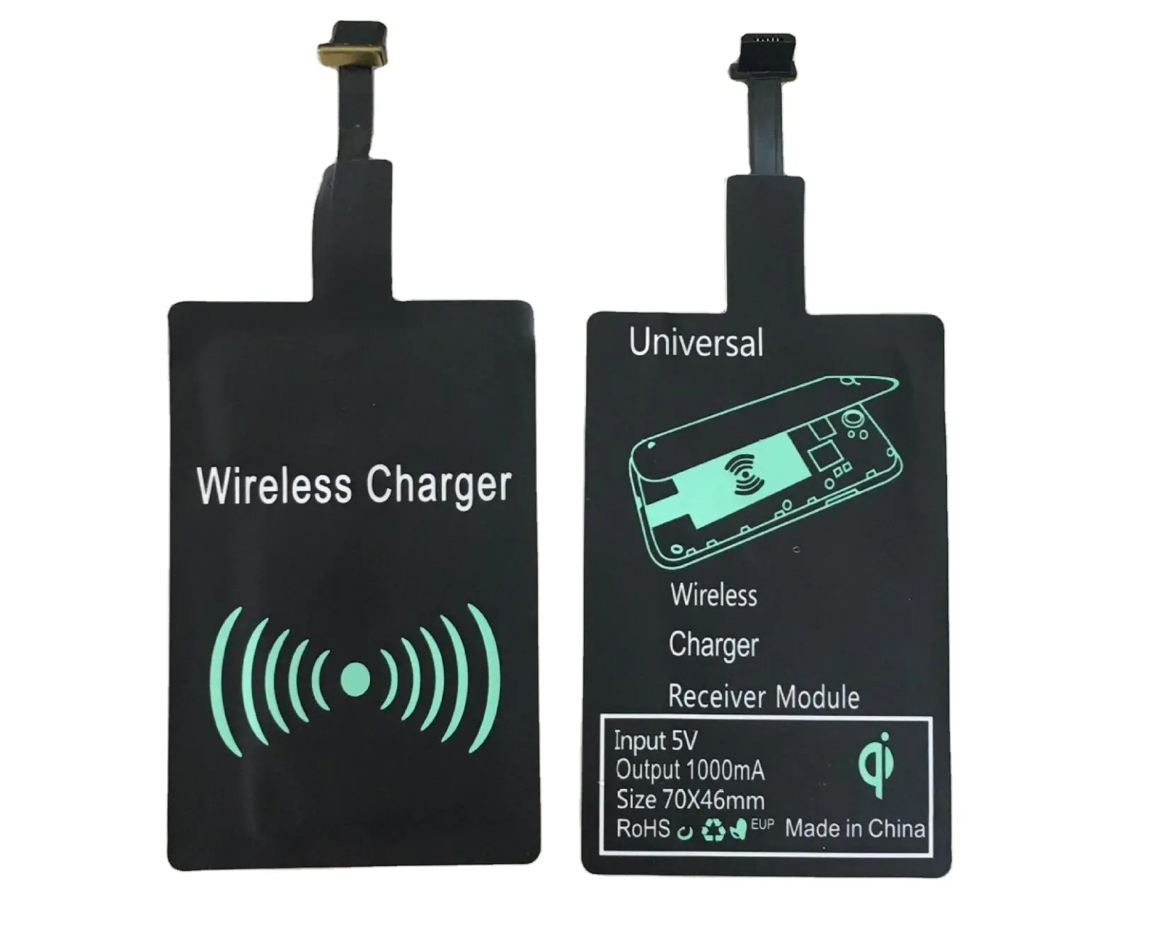 Qi Wireless Charger Receiver For Android Type C and Lightning Wireless Charger Receiver