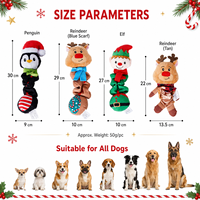 Choix du vendeur en ligne : Jouet en peluche pour chien de Noël avec couineur pour fournitures festives pour animaux de compagnie et jeux à la maison