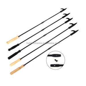 Juego de herramientas para <span class=keywords><strong>chimenea</strong></span> de acero negro para interior y exterior, incluye pica para leña y herramientas para brasero, ideal para camping. - Product Image 1