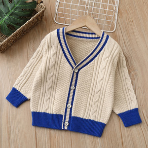 Cardigan pour enfants à manches longues, couleur unie, tricot, vêtements pour bébé, chandails chauds pour filles - Product Image 6