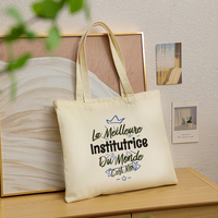 Sac fourre-tout personnalisé en toile avec motif « Merci Maîtresse Cette Année » pour femme, idéal pour les voyages et le shopping