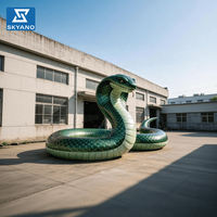 Serpent gonflable géant, modèle de serpent simulé pouvant être utilisé pour les activités zoologiques ou la décoration de scène